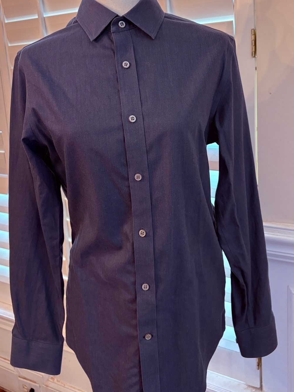 Banana Republic Men's Dark Navy Button-Down Dress Shirt